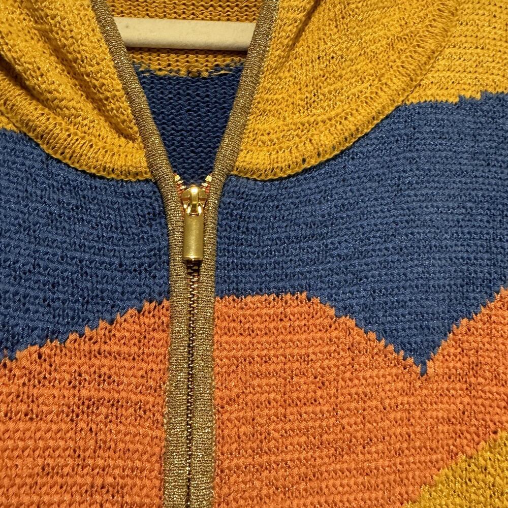 Soft Surroundings Southwestern Knit Zip Up Hooded Cardigan Sweater Size Large - Picture 4 of 8